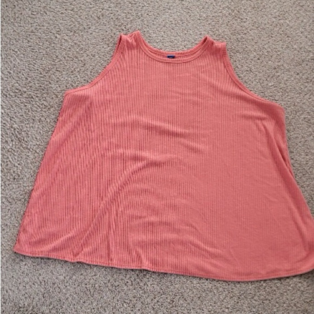 Women’s Ribbed Coral Tank Top - Picture 6 of 6